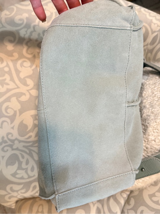 the Sak Suede Shoulder Bag in Sage Green with Adjustable Strap main image 6